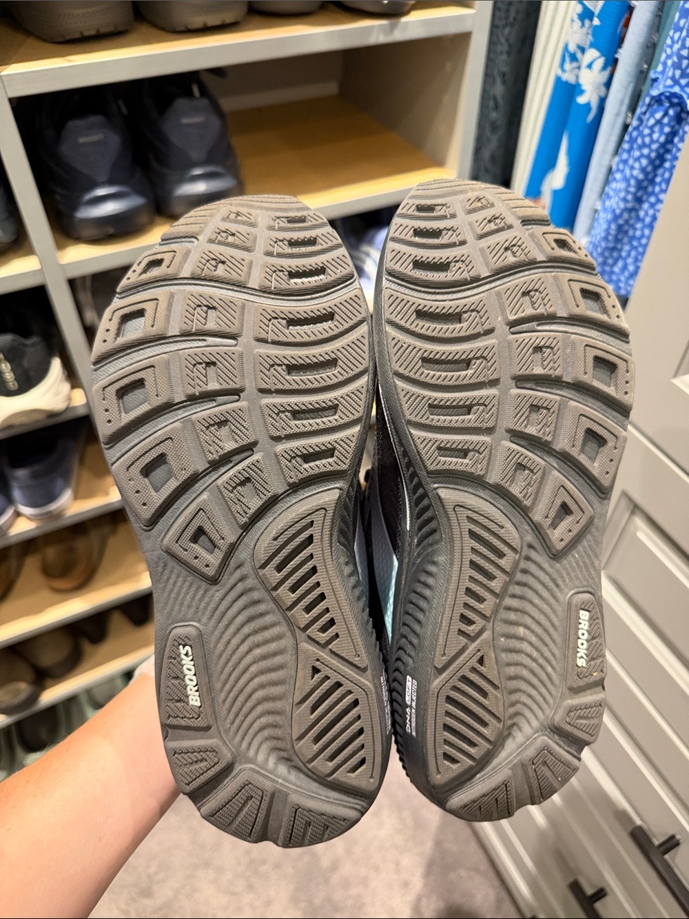 Brooks Women's Ghost Running Shoes in Gray with Light Purple Accent - Picture 5 of 5